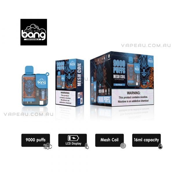 BANG Vape 9000 Puffs Blue Razz Ice