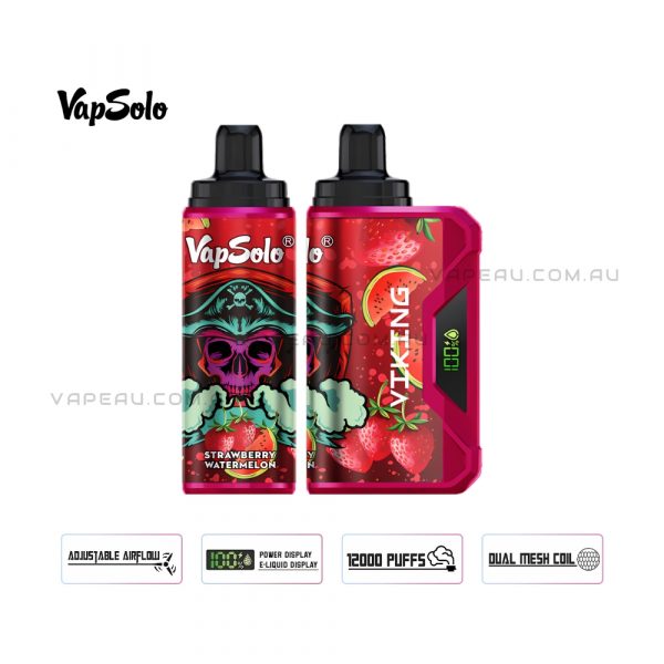 VapSolo Viking 12000 Puffs Strawberry Watermelon