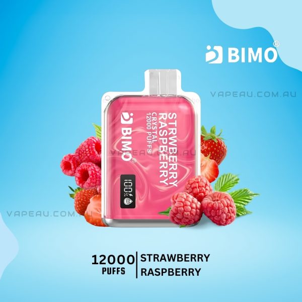 BIMO Crystal 12000 Puffs Strawberry Raspberry